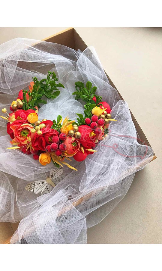 Вінок з квітів В48 - фото 3 vishivano4ka.com.ua