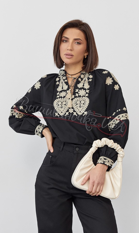 Жіноча сорочка, вишивка гладдю 15395 - фото 1 vishivano4ka.com.ua