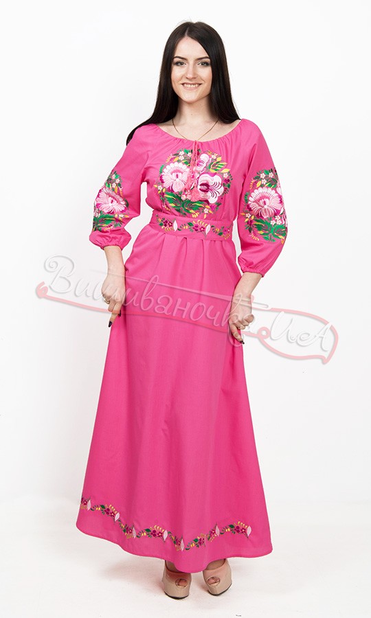 Плаття з петриківським розписом 7222 (7239) - фото 4 vishivano4ka.com.ua