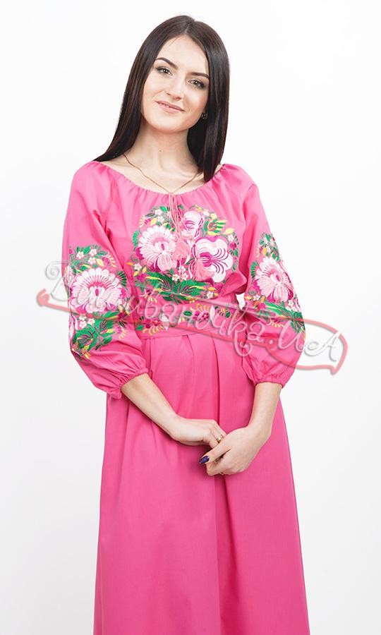 Плаття з петриківським розписом 7222 (7239) - фото 5 vishivano4ka.com.ua