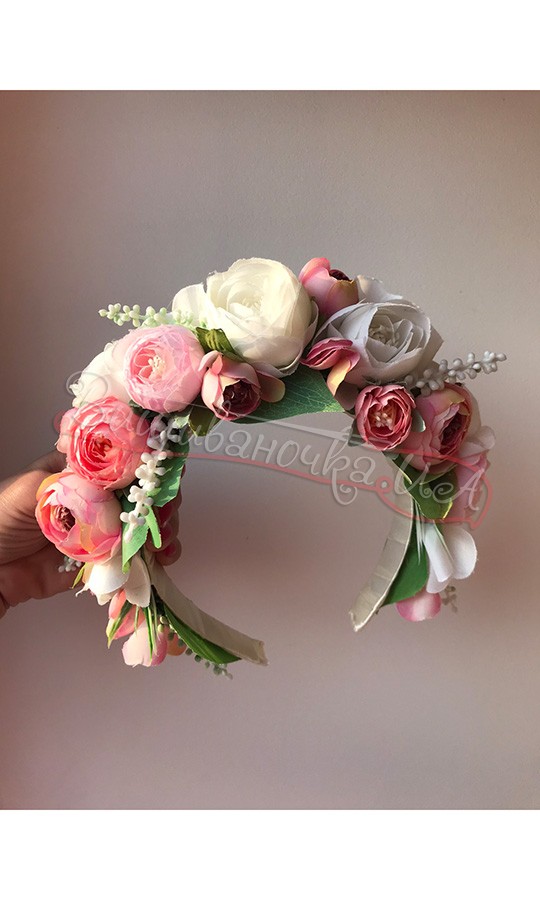 Віночок з квітів В52 - фото 1 vishivano4ka.com.ua