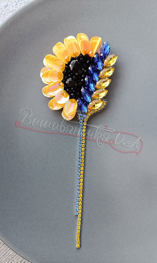 Брошка, ручна робота П09 - фото 1 vishivano4ka.com.ua