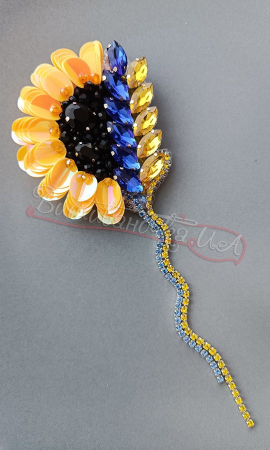 Брошка, ручна робота П09 - фото 2 vishivano4ka.com.ua