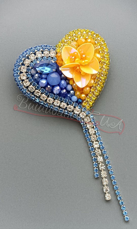 Брошка, ручна робота П11 - фото 1 vishivano4ka.com.ua