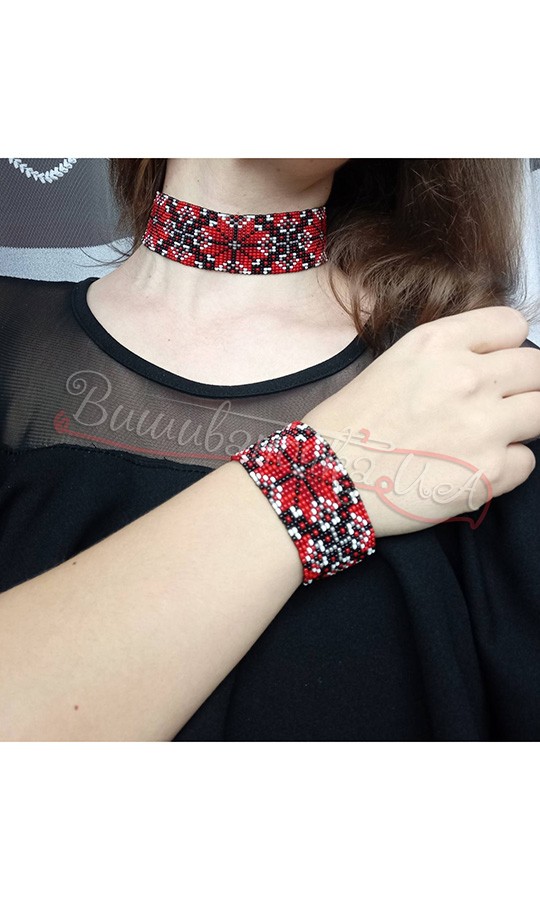 Набір прикрас з бісеру Г30 - фото 2 vishivano4ka.com.ua