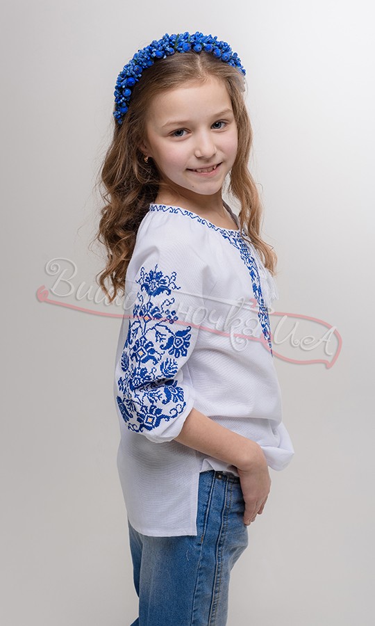 Вышиванка для девочки 917-3с - фото 3 vishivano4ka.com.ua