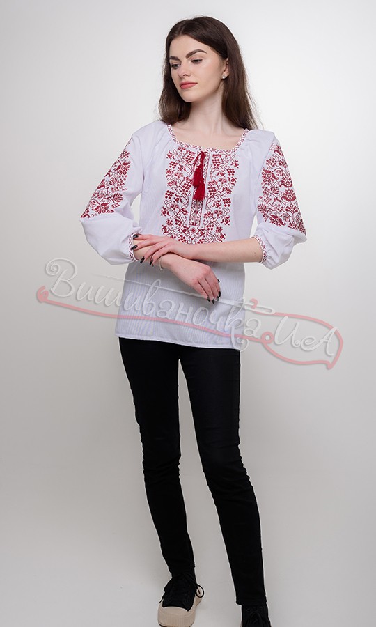 Вишиванка жіноча на бавовні 517-2 - фото 3 vishivano4ka.com.ua