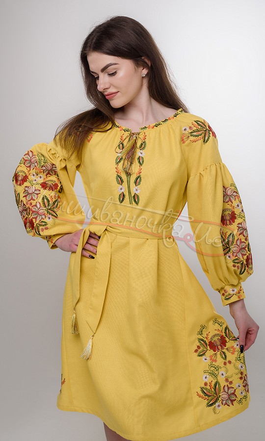 Сукня жіноча з квітковим узором 144-1 - фото 5 vishivano4ka.com.ua