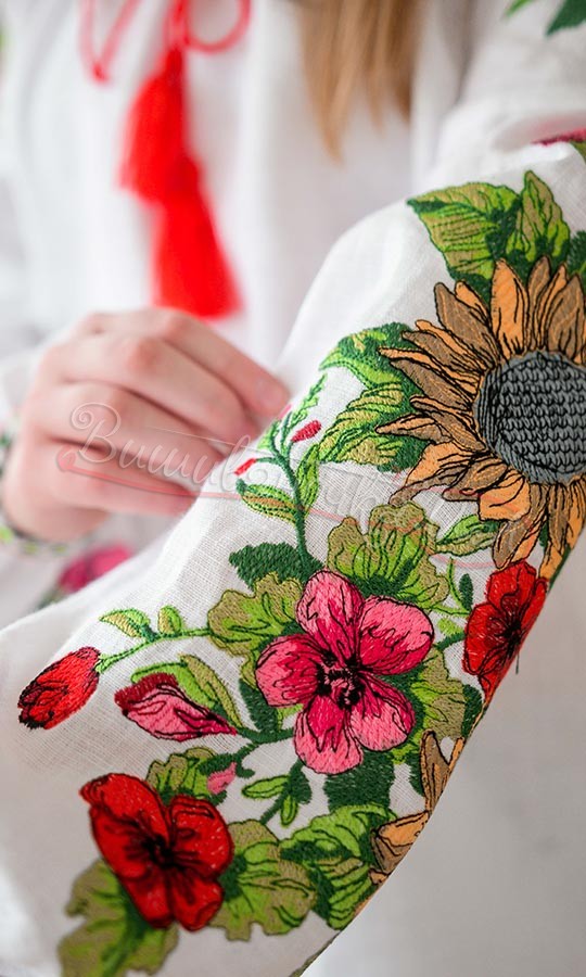 Вишиванка для дівчинки з соняшниками 4344 - фото 3 vishivano4ka.com.ua