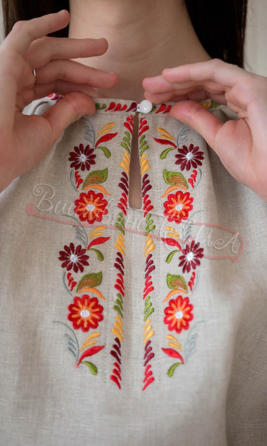 Сукня жіноча з натурального льону 4634-к - фото 4 vishivano4ka.com.ua