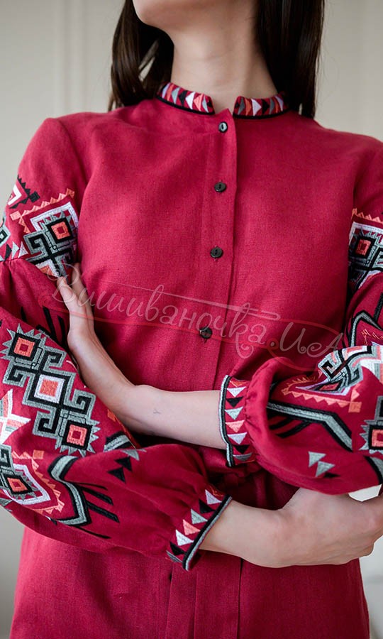 Вишита сукня на ґудзиках 4646 - фото 3 vishivano4ka.com.ua