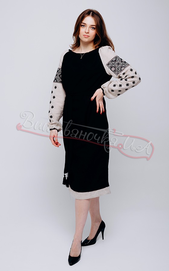 Жіноча лляна сукня 1204 - фото 3 vishivano4ka.com.ua