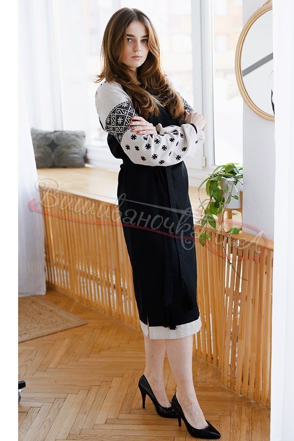 Жіноча лляна сукня 1204 - фото 5 vishivano4ka.com.ua