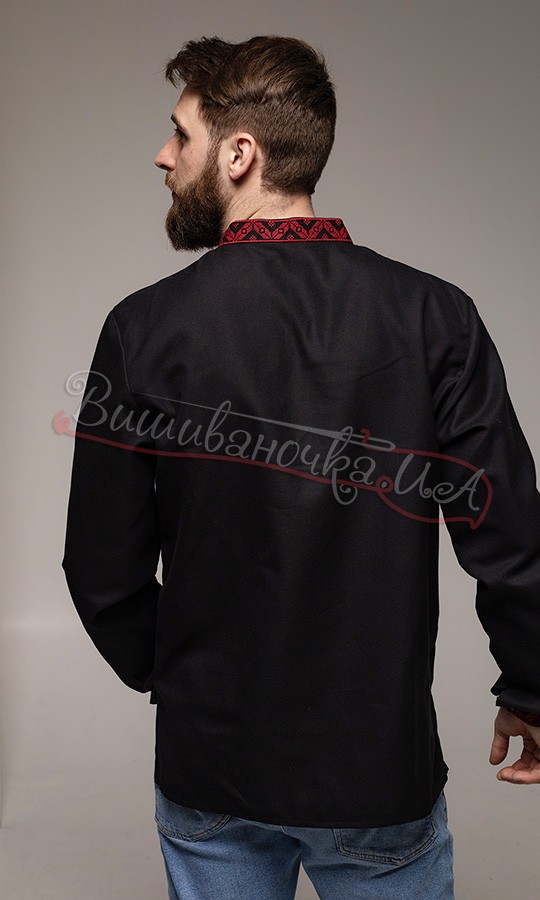 Вышиванка с красным узором 335-2 - фото 5 vishivano4ka.com.ua