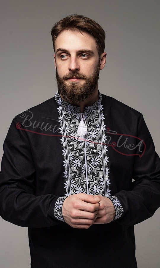 Вышиванка черного цвета 316-5 - фото 3 vishivano4ka.com.ua