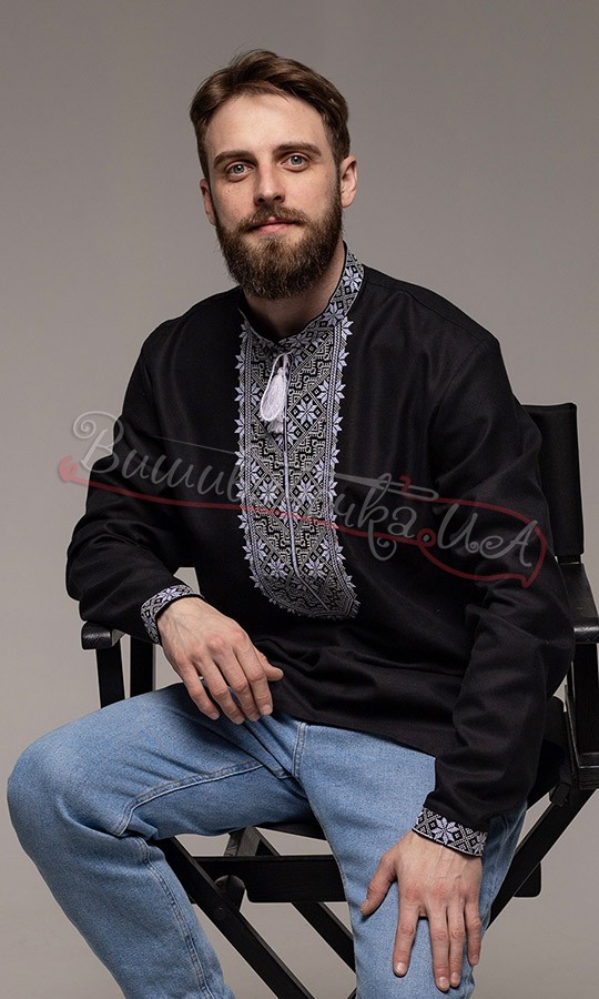 Вышиванка черного цвета 316-5 - фото 4 vishivano4ka.com.ua