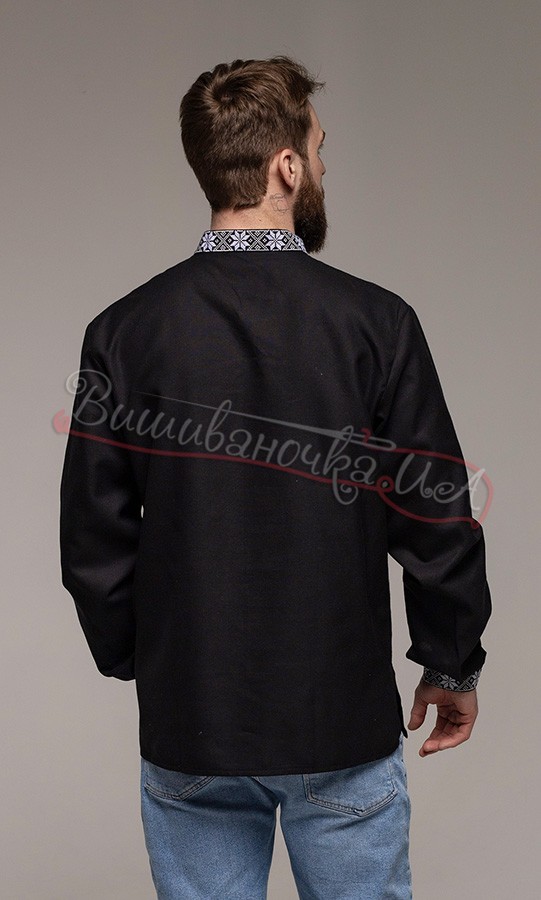 Вышиванка черного цвета 316-5 - фото 5 vishivano4ka.com.ua