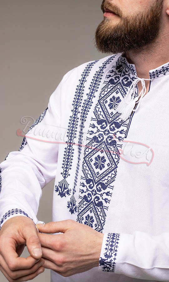 Современная мужская вышиванка 346-3 - фото 3 vishivano4ka.com.ua