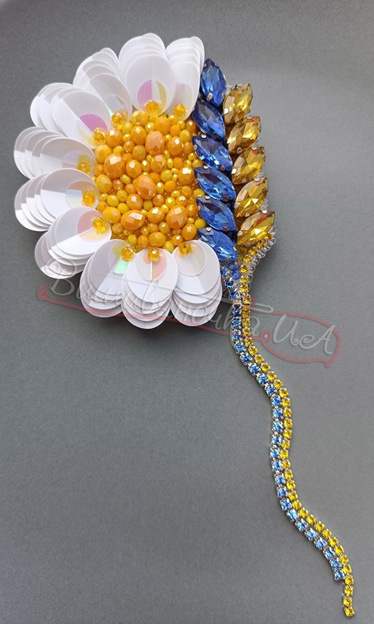 Брошка ручної роботи П12 - фото 1 vishivano4ka.com.ua