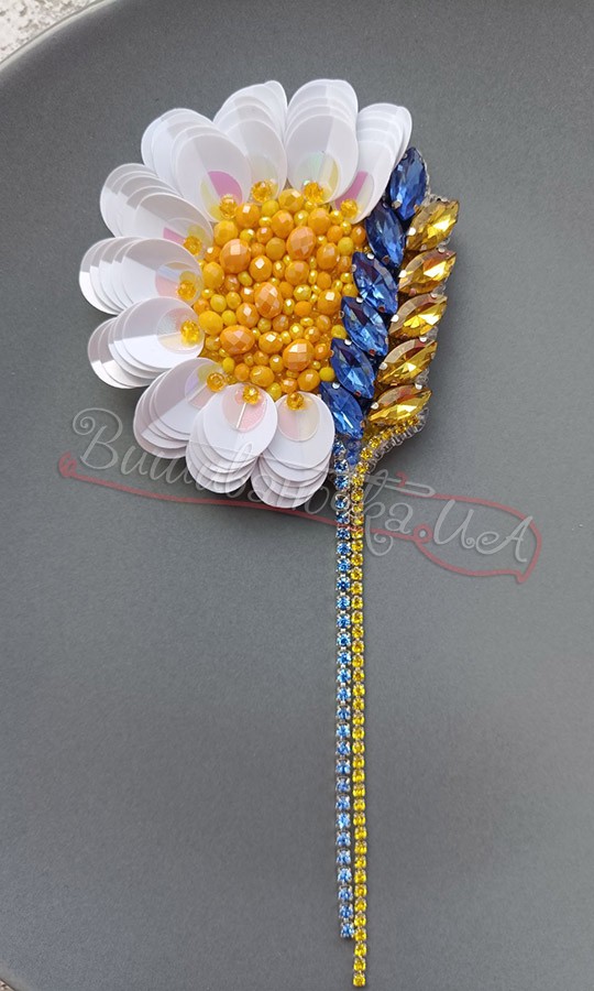 Брошка ручної роботи П12 - фото 2 vishivano4ka.com.ua