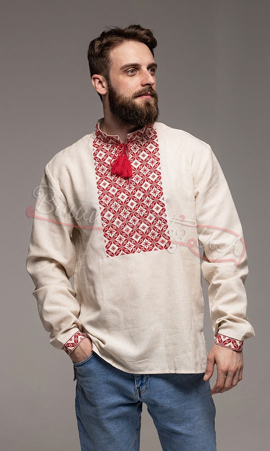 Вышиванка с геометрическим орнаментом 335-4 - фото 4 vishivano4ka.com.ua