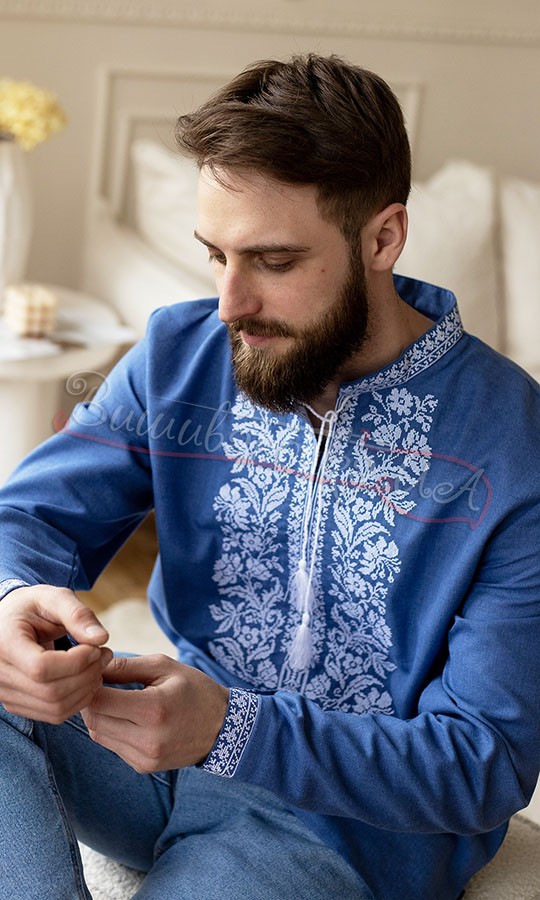 Мужская рубашка-вышиванка 326-7 - фото 3 vishivano4ka.com.ua