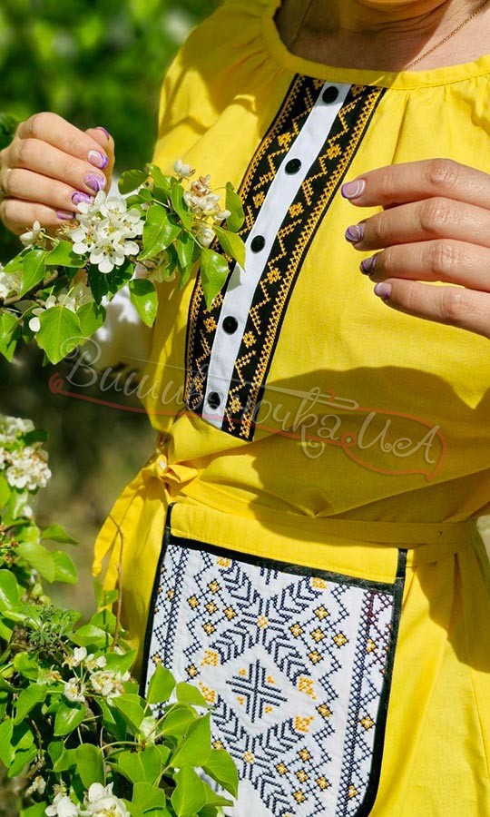 Жовта яскрава вишиванка з сумочкою 7250 - фото 5 vishivano4ka.com.ua