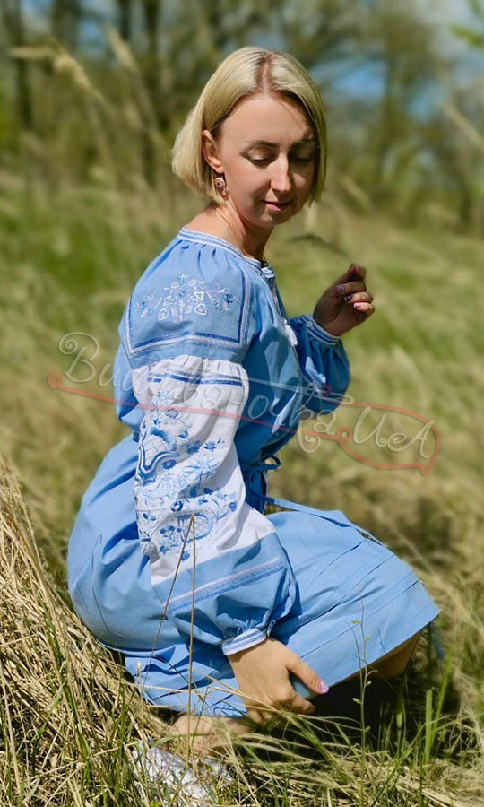 Вишита сукня з поясом-сумочкою 7345 - фото 3 vishivano4ka.com.ua