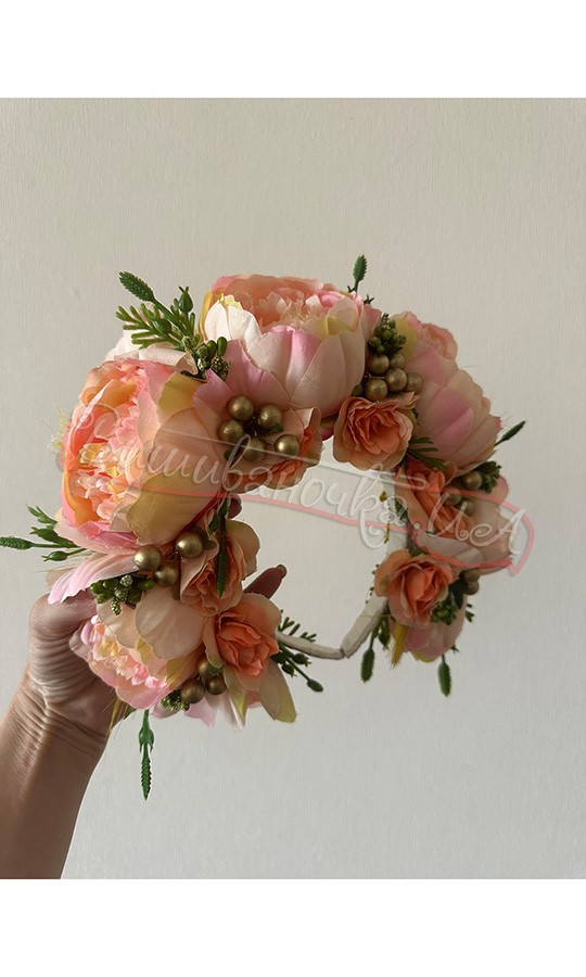 Віночок з квітів В55 - фото 1 vishivano4ka.com.ua