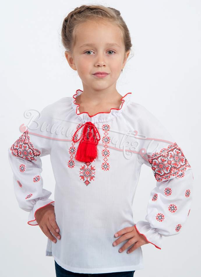 Детская вышитая блуза 4316 - фото 3 vishivano4ka.com.ua