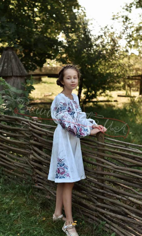 Вышитое платье для девочки 4347 - фото 3 vishivano4ka.com.ua