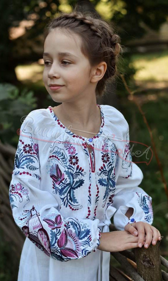 Вышитое платье для девочки 4347 - фото 4 vishivano4ka.com.ua