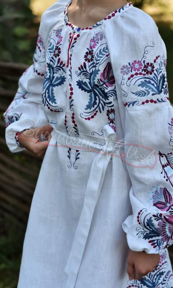 Вышитое платье для девочки 4347 - фото 5 vishivano4ka.com.ua