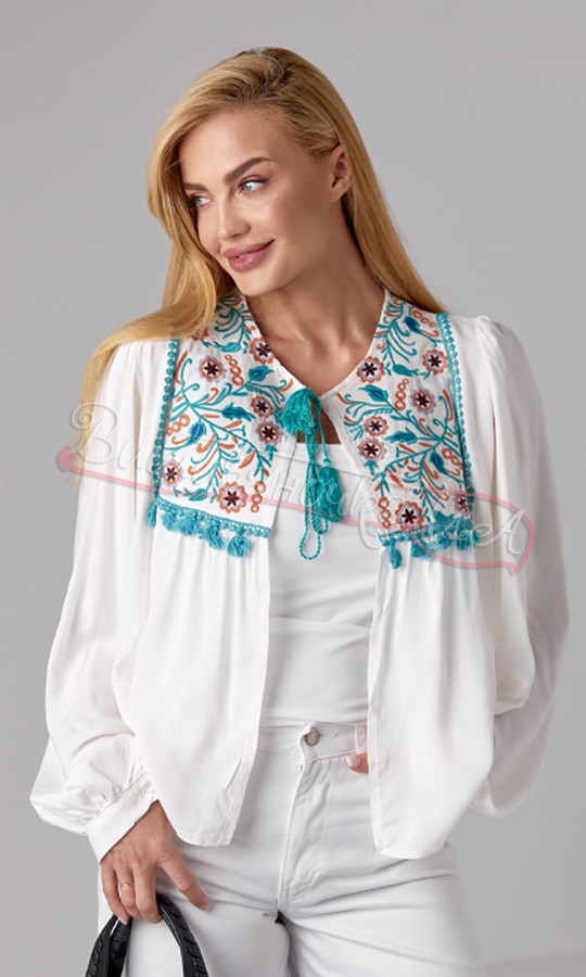 Блуза-накидка з вишивкою 0106 - фото 1 vishivano4ka.com.ua