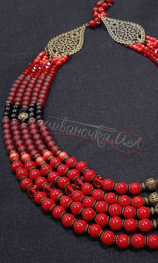Комплект з намиста та сережок К03 - фото 3 vishivano4ka.com.ua