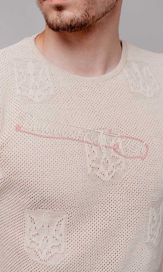 Вязана чоловіча футболка 5210 - фото 3 vishivano4ka.com.ua