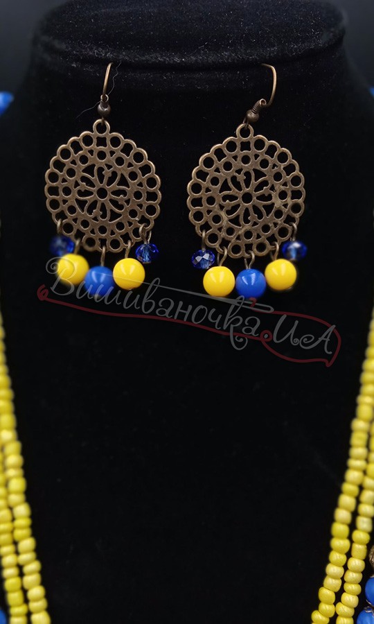 Набір прикрас ручної роботи К30 - фото 3 vishivano4ka.com.ua