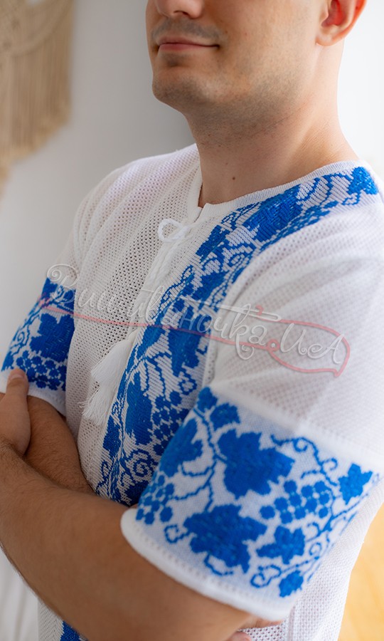 Біла вязана вишиванка 5203 - фото 5 vishivano4ka.com.ua