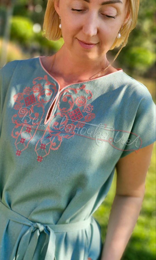 Сукня в ніжному кольорі з вишивкою 7535 - фото 3 vishivano4ka.com.ua