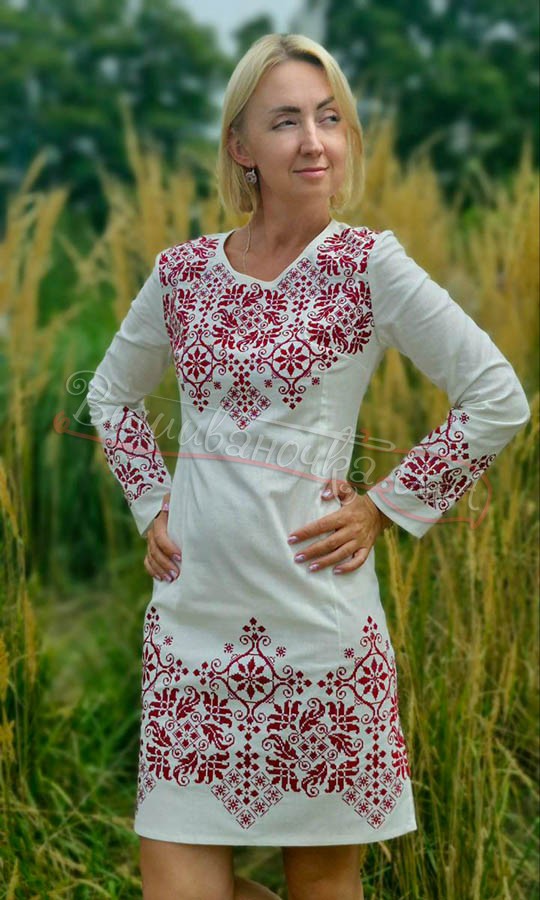 Вишукане плаття ніжно-рожевого кольору 7248 - фото 4 vishivano4ka.com.ua