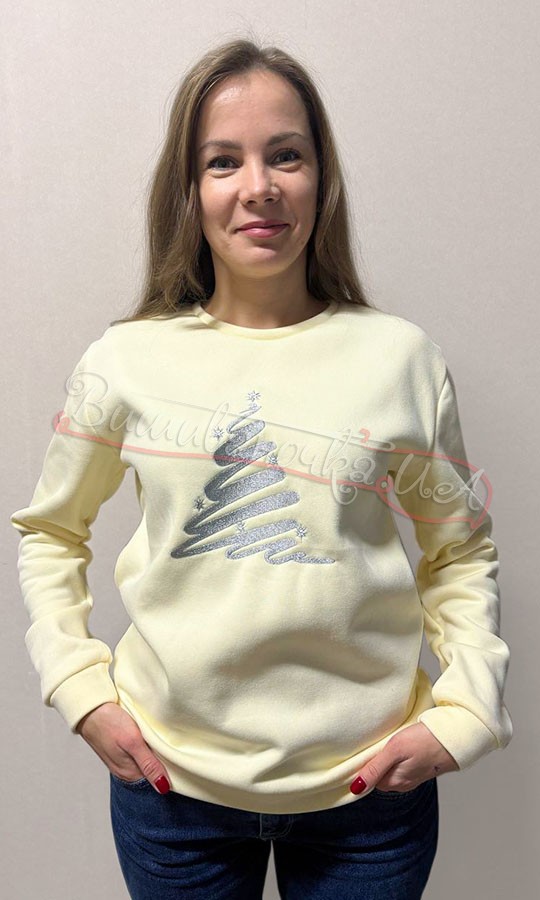 Свитшот с серебристой вышивкой 0014 - фото 1 vishivano4ka.com.ua