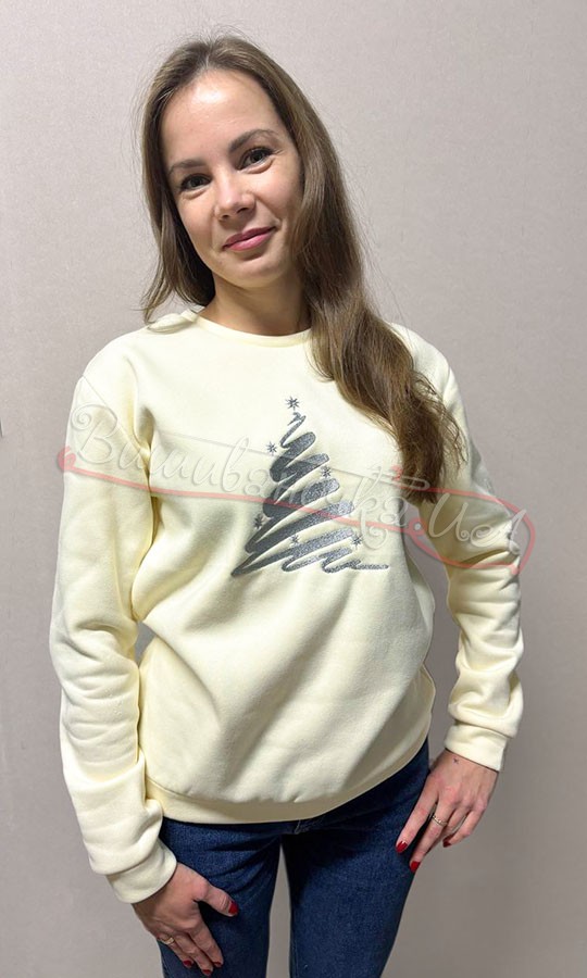 Свитшот с серебристой вышивкой 0014 - фото 2 vishivano4ka.com.ua