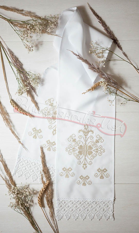 Набір вінчальний, золотиста вишивка ЗХ-01 - фото 3 vishivano4ka.com.ua