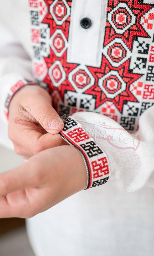 Белая рубашка с планкой 4444 - фото 3 vishivano4ka.com.ua