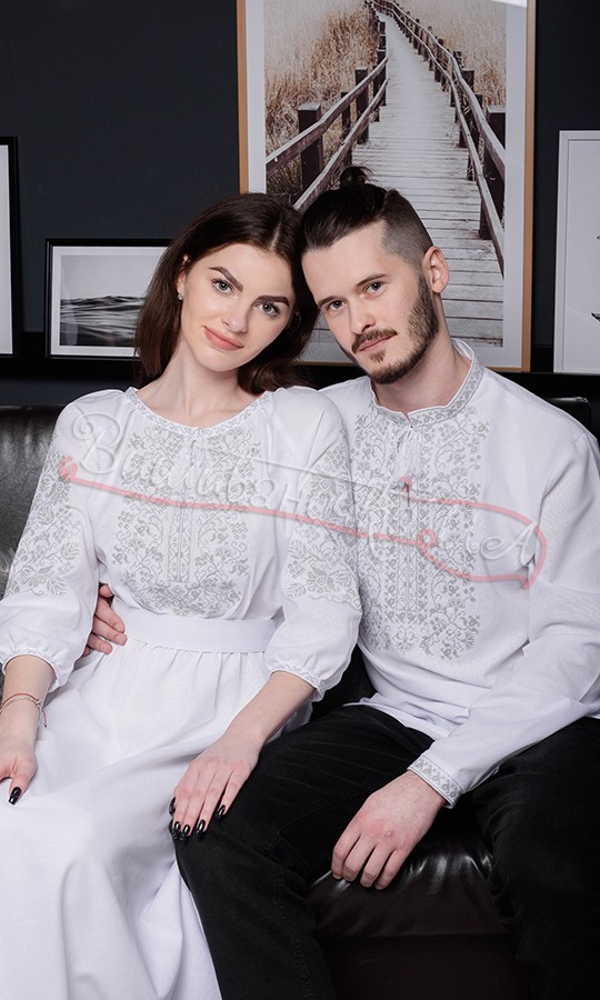 Парный вышитый набор в белом цвете 7171 - фото 3 vishivano4ka.com.ua