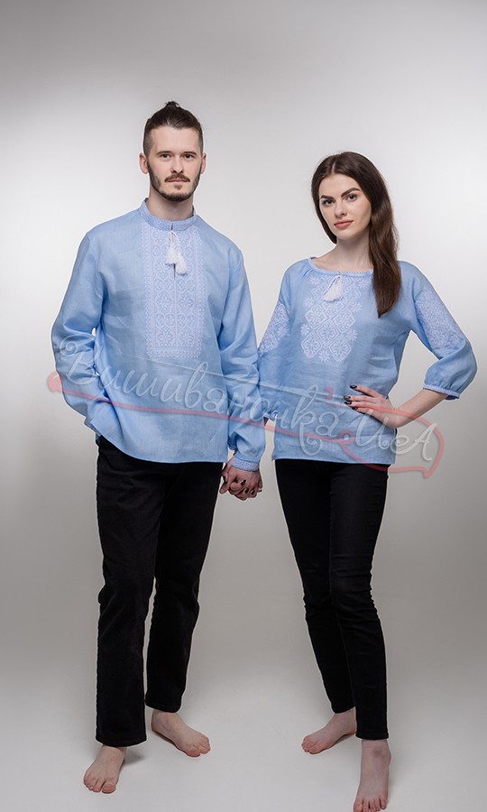 Семейный набор вышиванок из льна 7344 - фото 3 vishivano4ka.com.ua