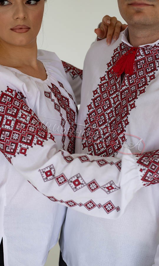Традиционные вышитые рубашки для пары 70162 - фото 3 vishivano4ka.com.ua