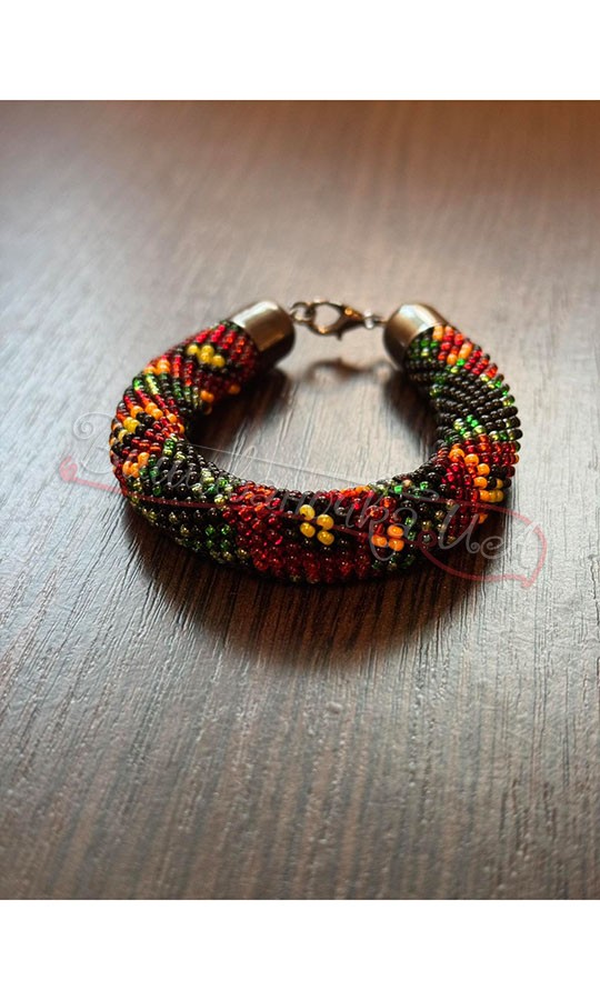 Браслет-джгут з бісеру Д33 - фото 1 vishivano4ka.com.ua