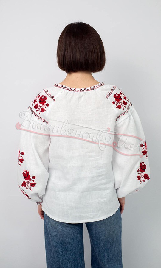Жіноча вишиванка з трояндами 1022 - фото 3 vishivano4ka.com.ua