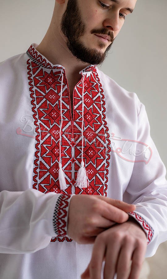 Рубашка мужская с вышивкой 351-2 - фото 4 vishivano4ka.com.ua